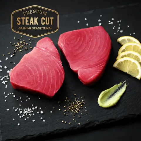 Fresh Steak Cut – AAA Sashimi Grade Yellowfin Tuna | Delivery Within 2 Days
